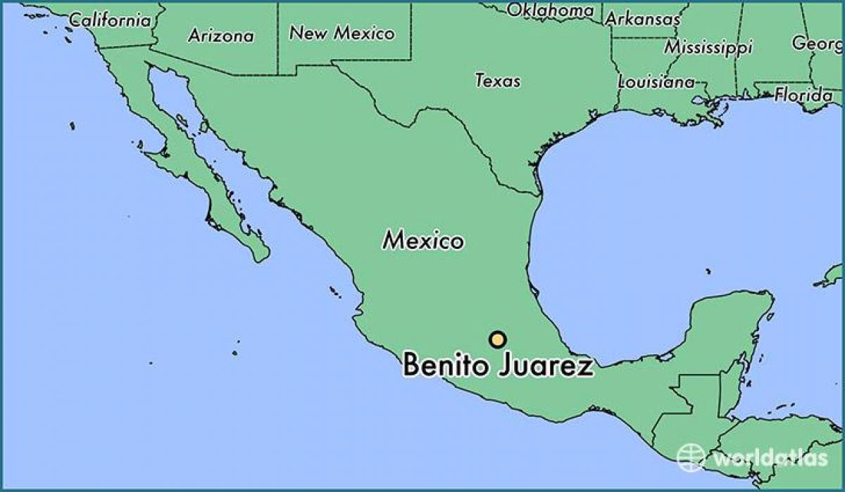 benito juárez a Mèxic mapa