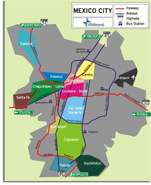 barri mapa de la Ciutat de Mèxic