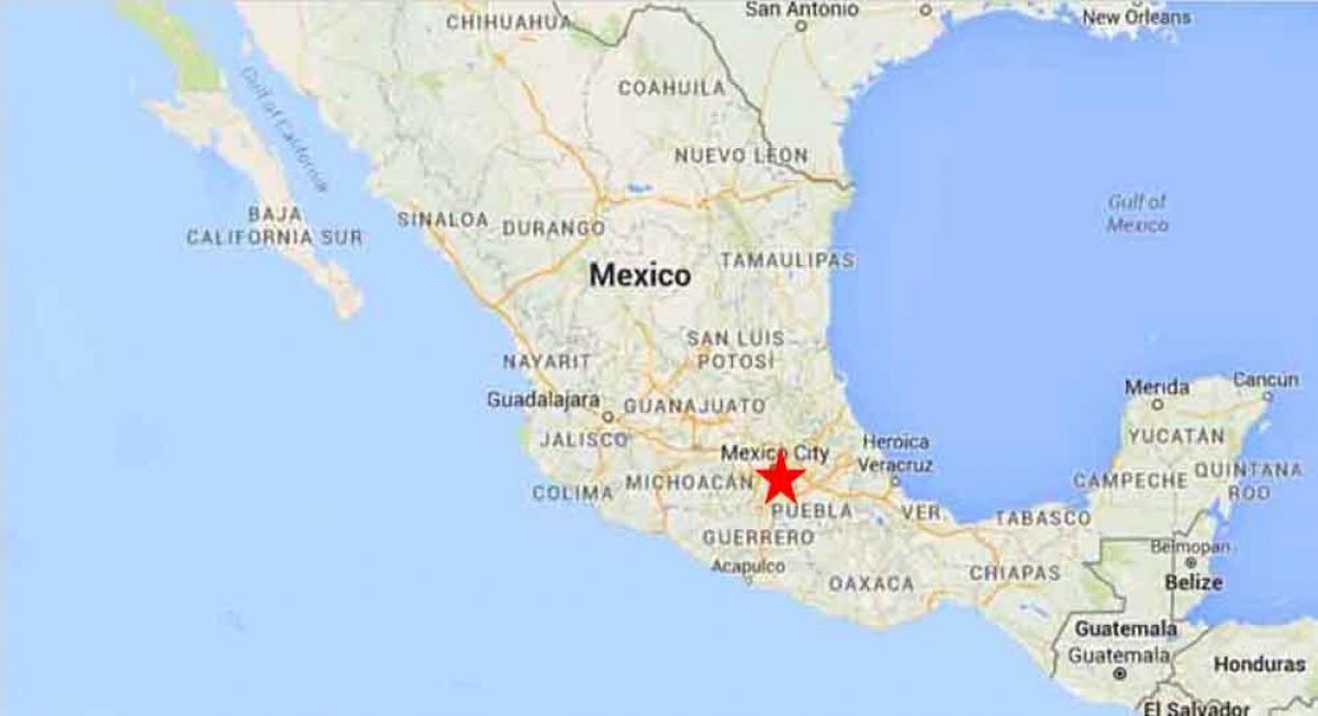 capital de Mèxic mapa
