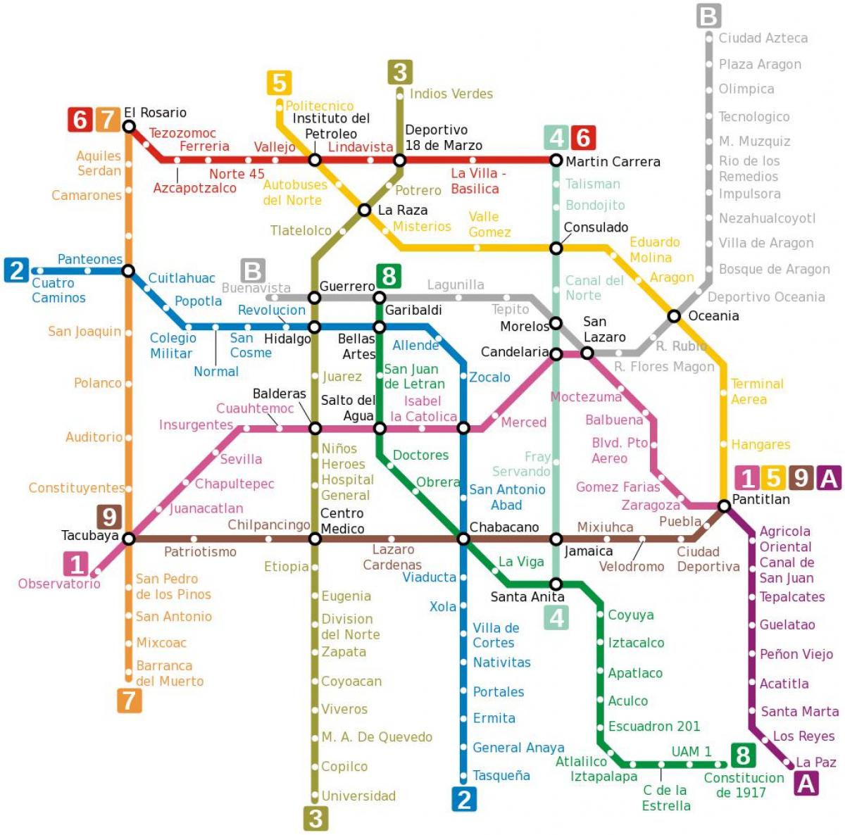 Mèxic df metro mapa
