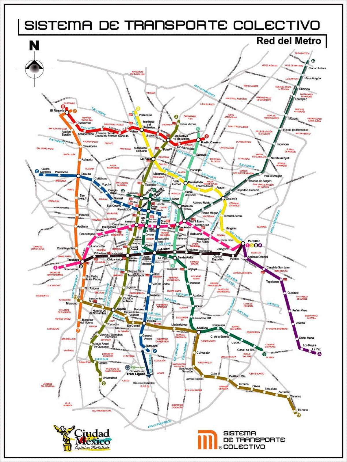 mapa de la Ciutat de Mèxic trànsit