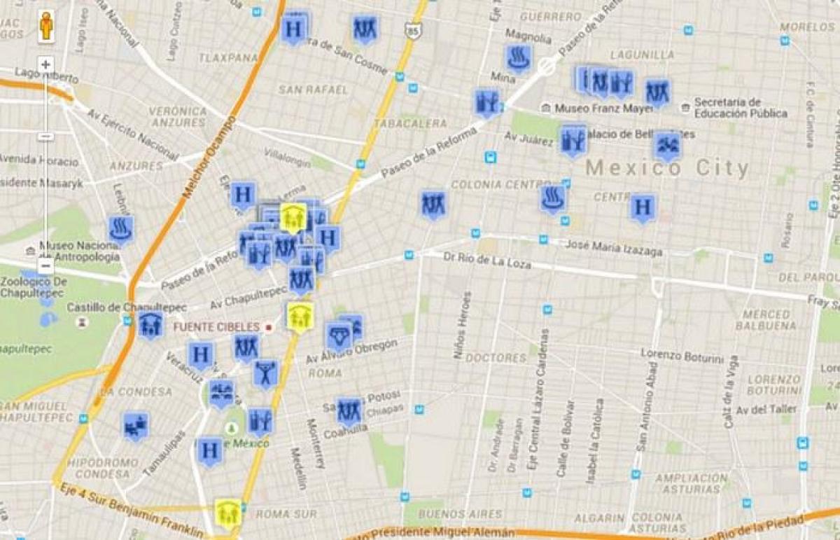 gay mapa de Ciutat de Mèxic