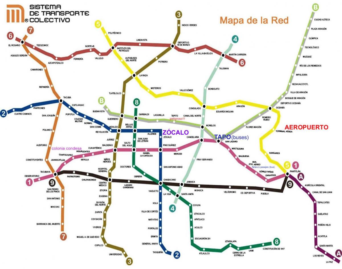 Ciutat de mèxic tren mapa