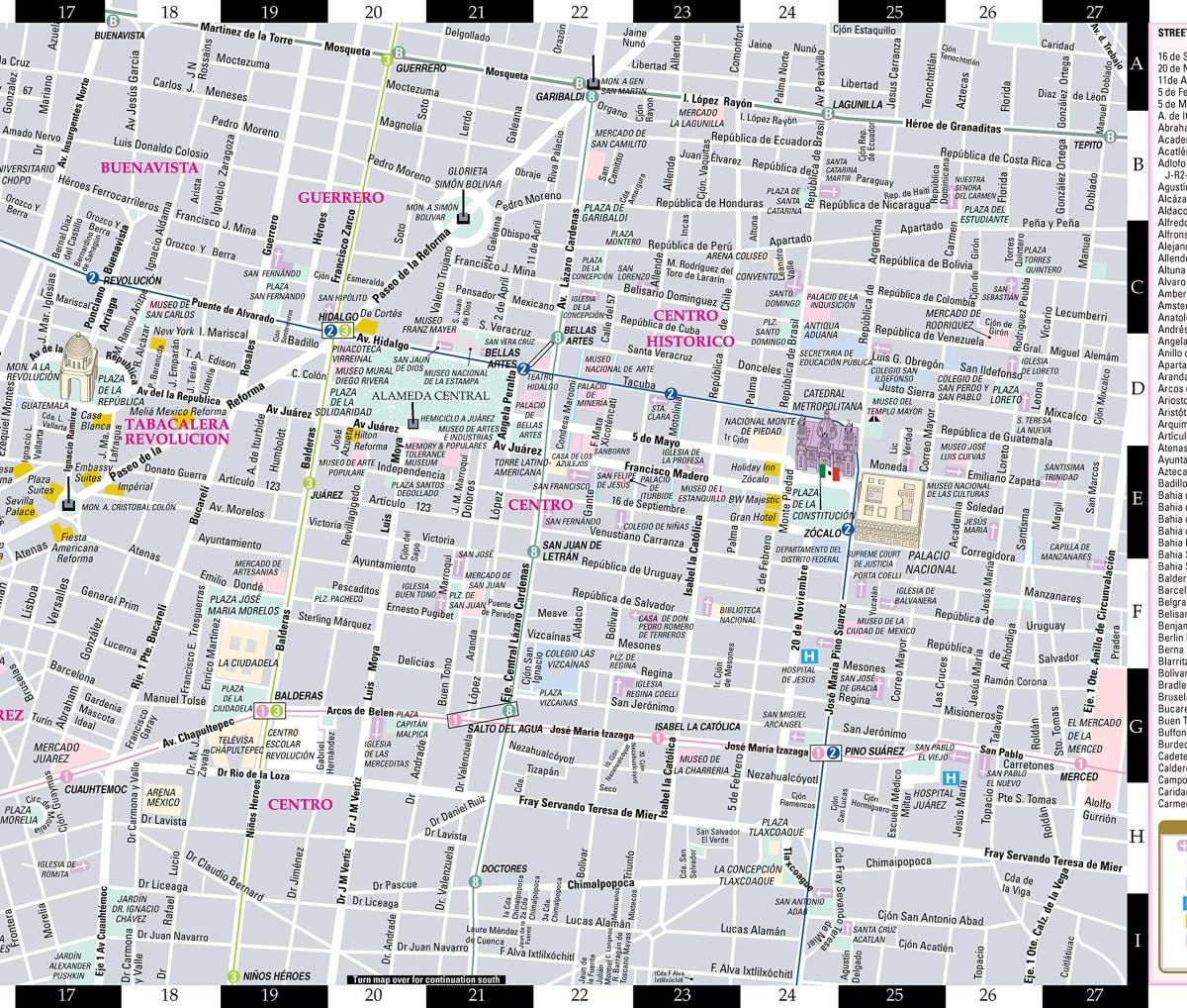 mapa de streetwise Ciutat de Mèxic
