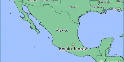 Benito juárez a Mèxic mapa