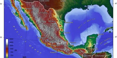 Ciutat de mèxic, el mapa topogràfic