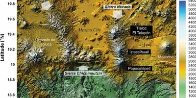 Mapa de la Ciutat de Mèxic elevació