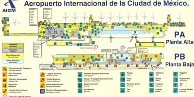 Ciutat de mèxic, a l'aeroport internacional mapa