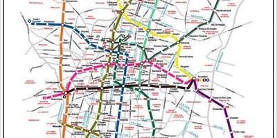 Mapa de la Ciutat de Mèxic trànsit