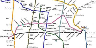 Mapa de la Ciutat de Mèxic bus 