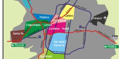 Barri mapa de la Ciutat de Mèxic