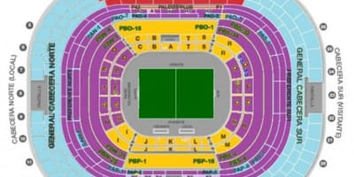 Estadio azteca d'estar mapa