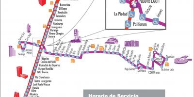 Mapa de metrobus Ciutat de Mèxic