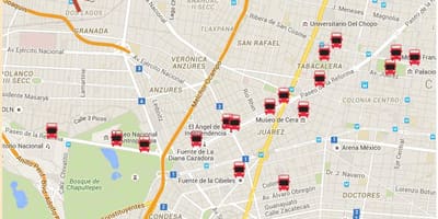 Turibus Ciutat de Mèxic mapa de rutes