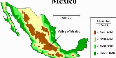 Mapa de la vall de Mèxic